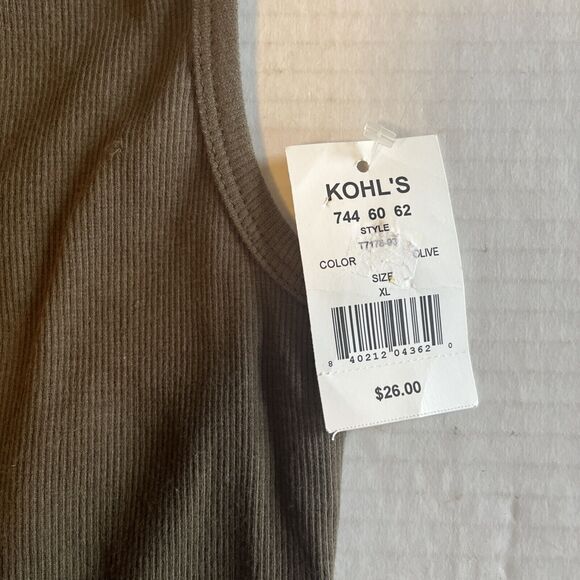 NWT Kohl’s Trixxi Juniors Women Olive Green Tank Top Size XL Summer Spring Look - Picture 5 of 7